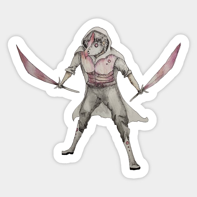 White Raven Sticker by Fallcrown